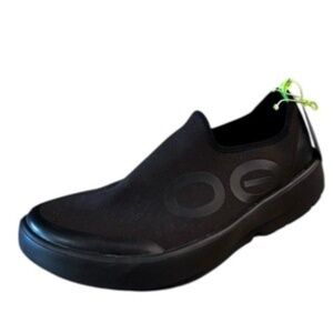 Oofos‎ Mens OOmg eeZee Low Shoe Black Size 10 New Comfy Recovery